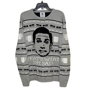 The Office Michael Scott Thats What She Said Funny Christmas Sweater Size Large